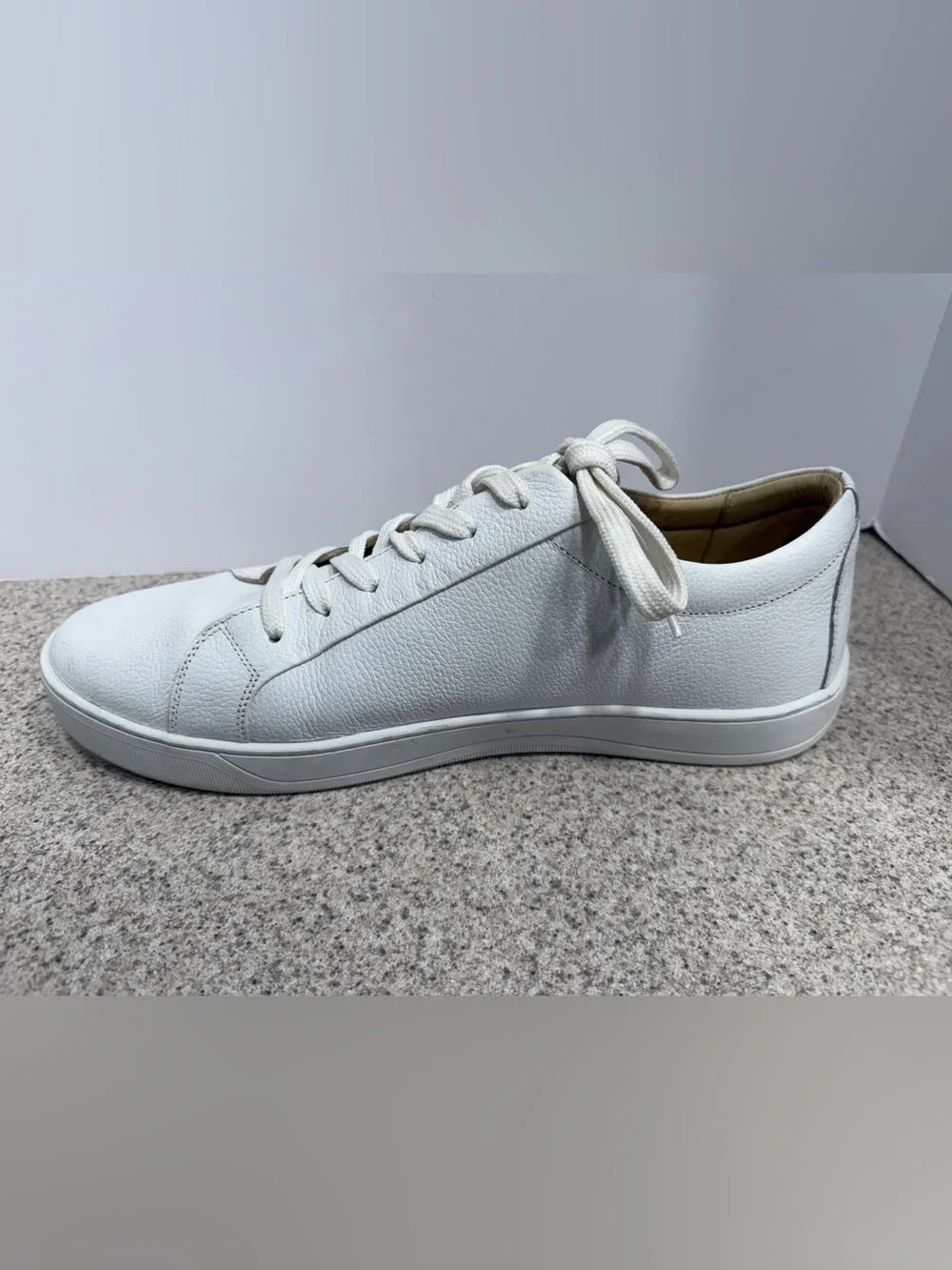 MERCANTI FIORENTINI White Leather Lace Up Sneakers - Men's Size 13M -White -5901